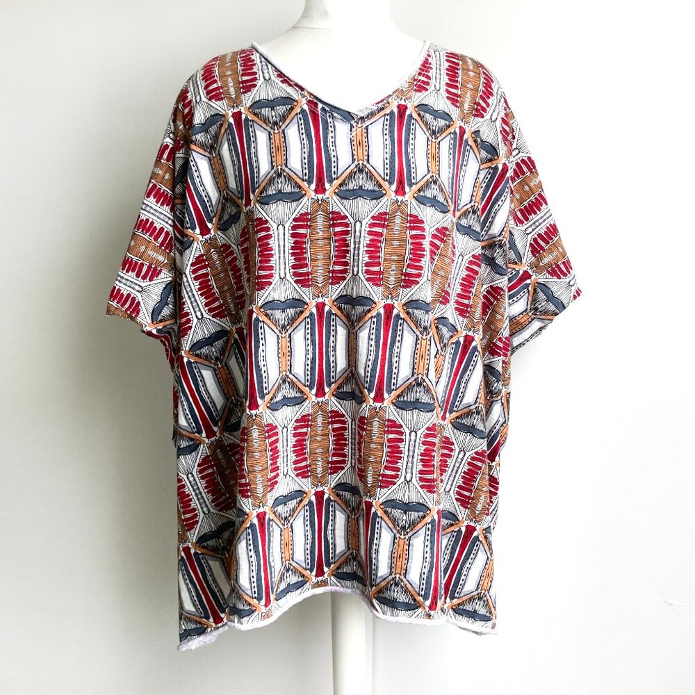 Prairie Cotton Tribal Print Tunic T-Shirt Top